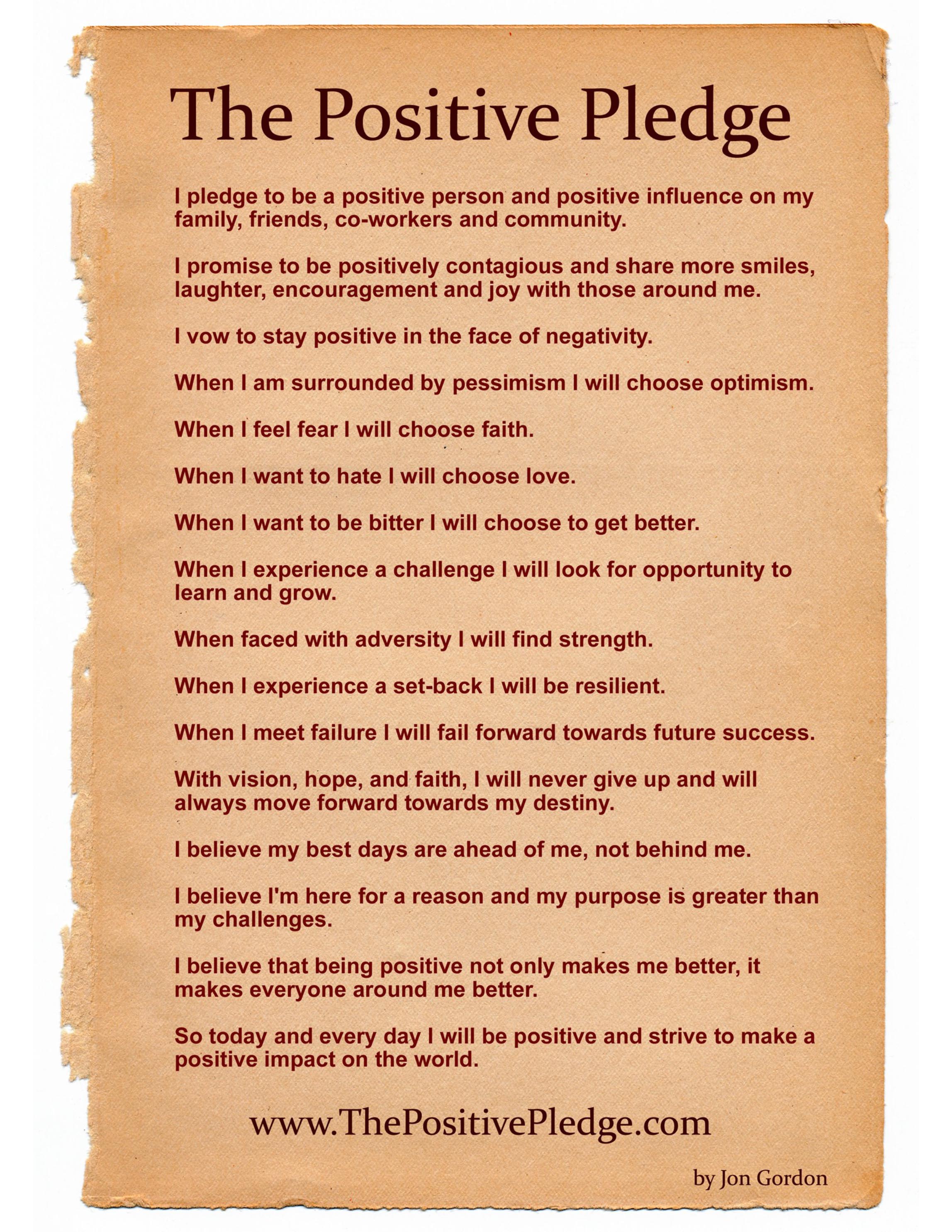 The Positive Pledge